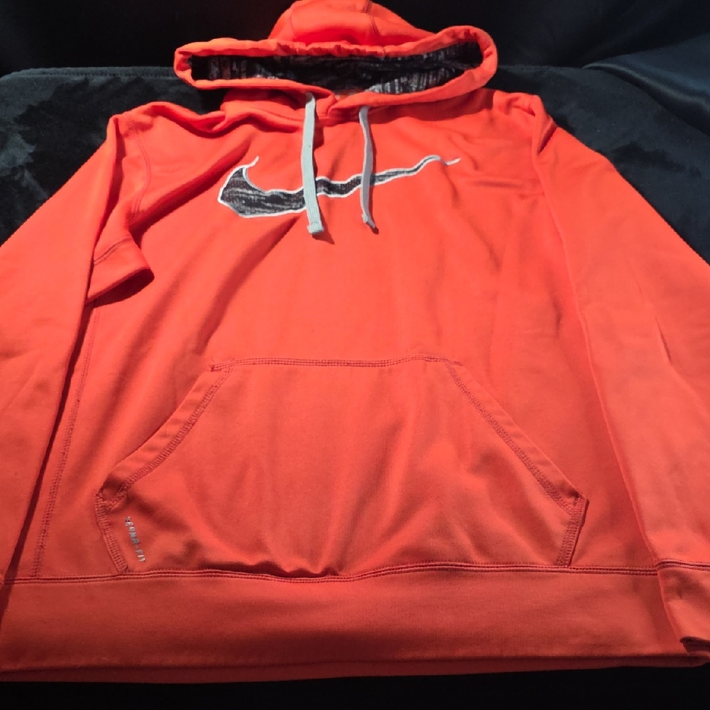 Nike Vibrant Orange Pullover with Swoosh